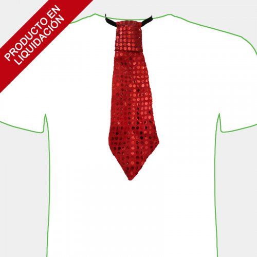 corbata lentejuelas roja 2