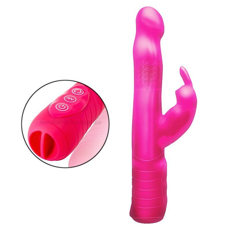 vibrador rotador multifunción mini rosa