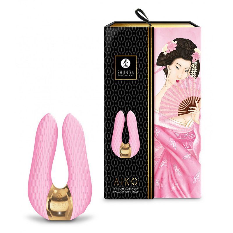 shunga vibrador masajeador aiko rosa