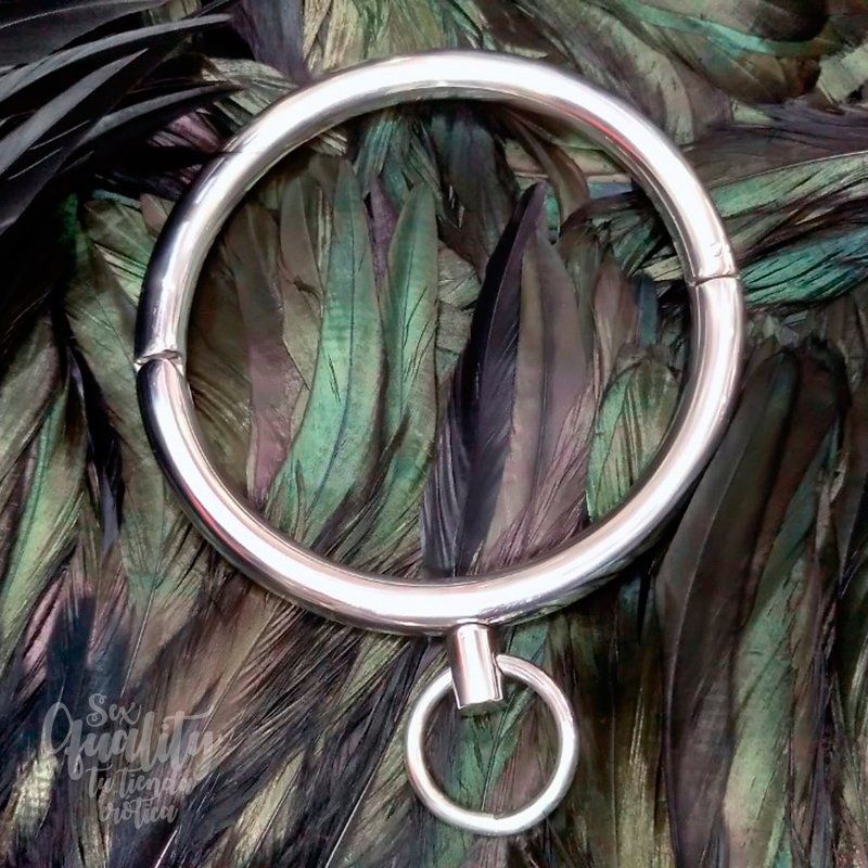 Collar sumisión acero con argolla