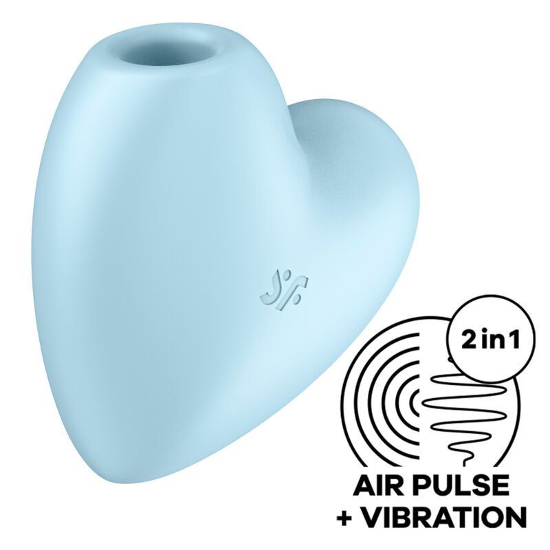 Succionador con vibración CUTIE HEART AZUL