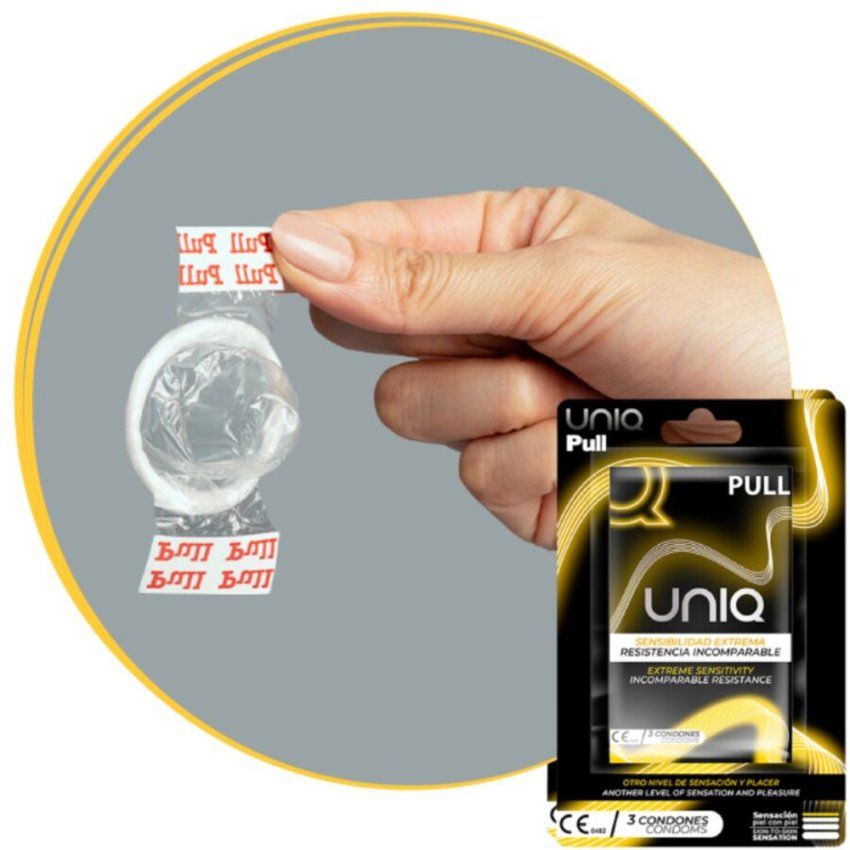 Preservativos Uniq Pull Extra Finos y sin látex