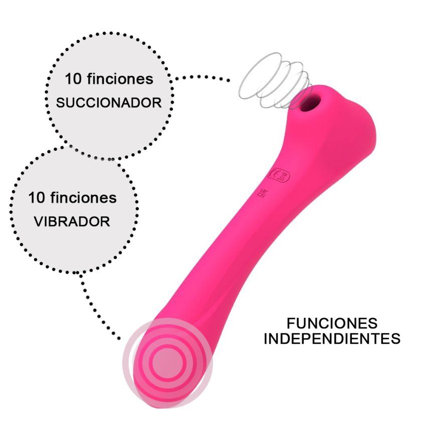 Vibrador y succionador en el mismo juguete