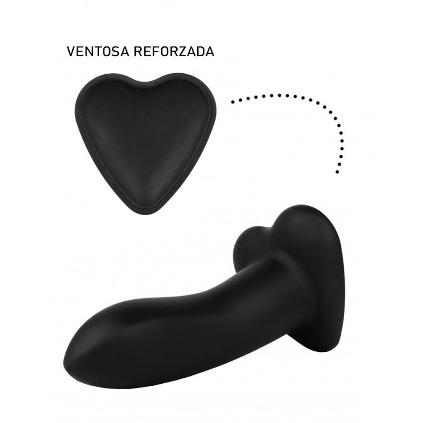 Dildo Flow Emotional Plus Negro Silicona Liquida 13 x 4cm