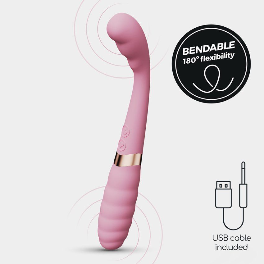 Vibrador con doble y flexible. Un motor en cada punta.