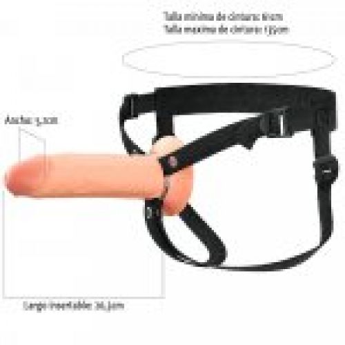 ARNÉS HUECO CON SILICONA DE DOBLE DENSIDAD