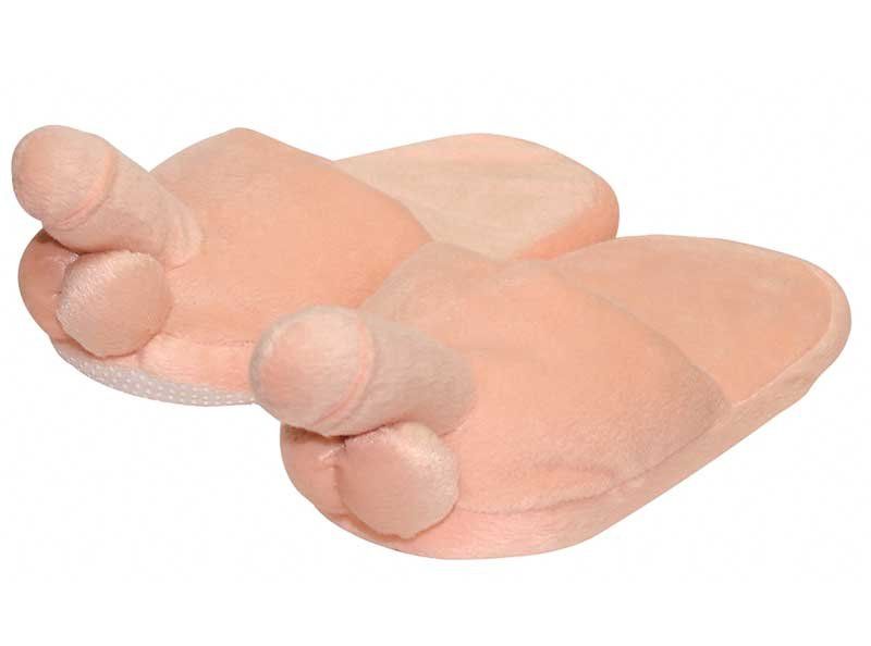 zapatillas penes peluche
