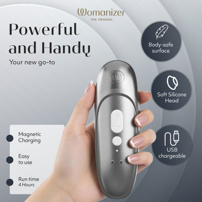 Succionador de clítoris WOMANIZER PRO SILVER GREY