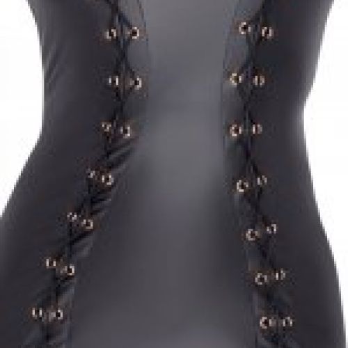 Vestido corto con cordones