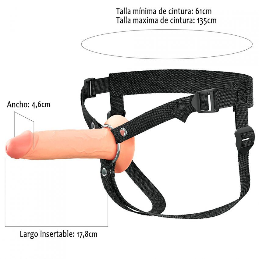 ARNÉS HUECO CON SILICONA DE DOBLE DENSIDAD