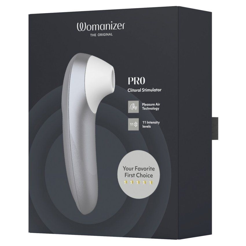 Succionador de clítoris WOMANIZER PRO SILVER GREY