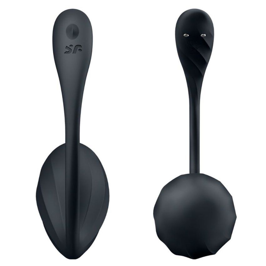 SATISFYER   RIBBED PETAL ESTIMULADOR PUNTO G CONTROL REMOTO NEGRO APP GRATUITA