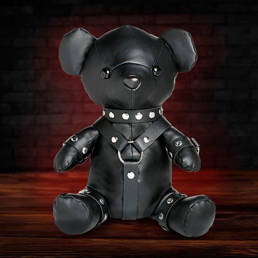 PELUCHE GIMP BEAR   BLACK