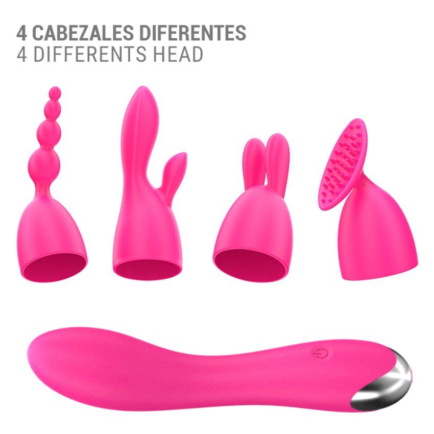 Vibrador con cabezales intercambiables