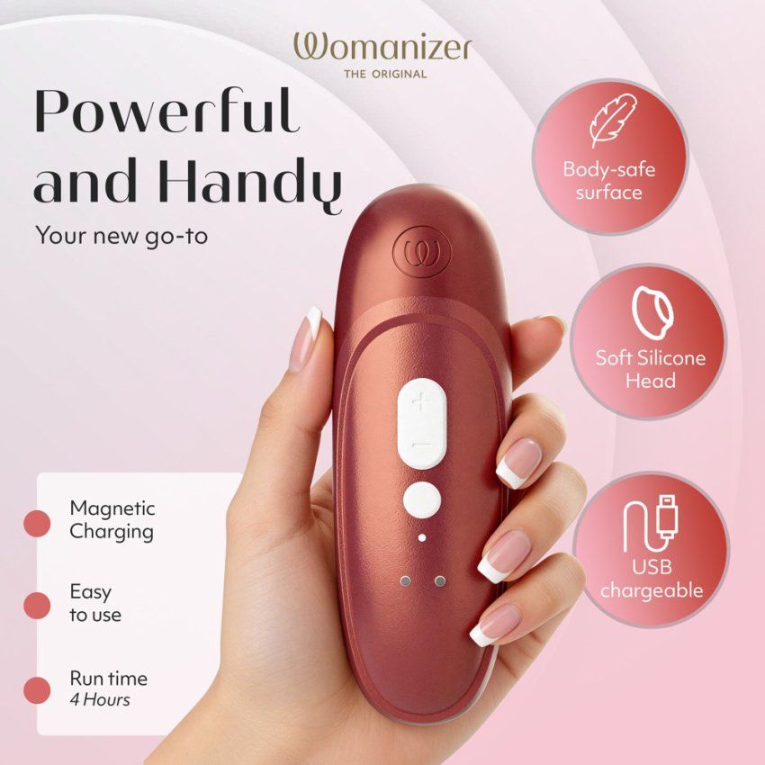 Succionador de clítoris WOMANIZER PRO BOURDEAUX RED