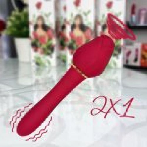 succionador y vibrador con forma de flor