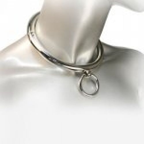 Collar sumisión acero con argolla