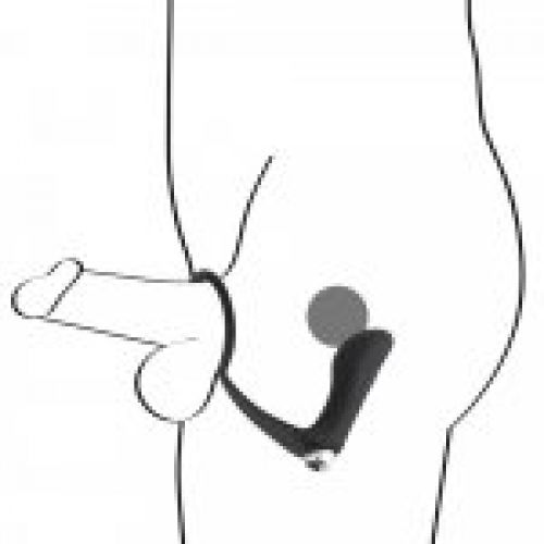 Plug prostático con vibración y anilla para el pene