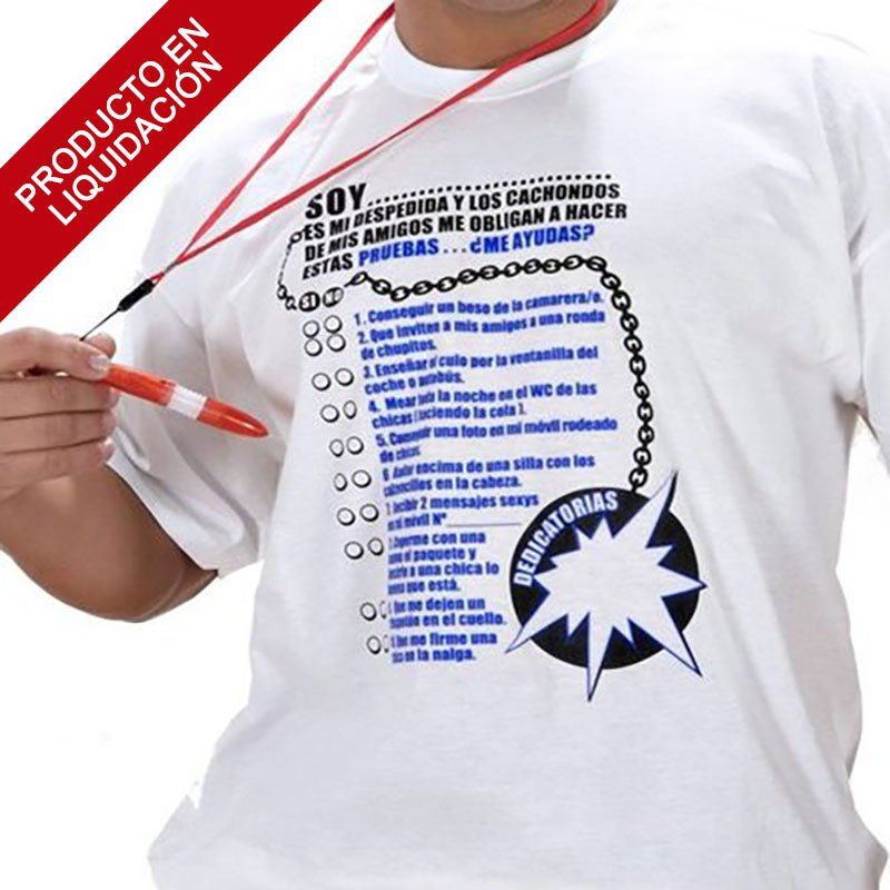 camiseta pruebas despedida de soltero