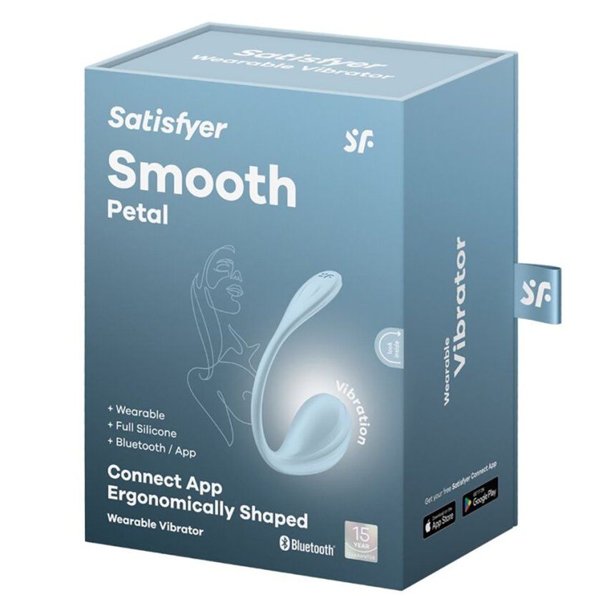 SATISFYER   SMOOTH PETAL ESTIMULADOR PUNTO G CELESTE APP GRATUITA