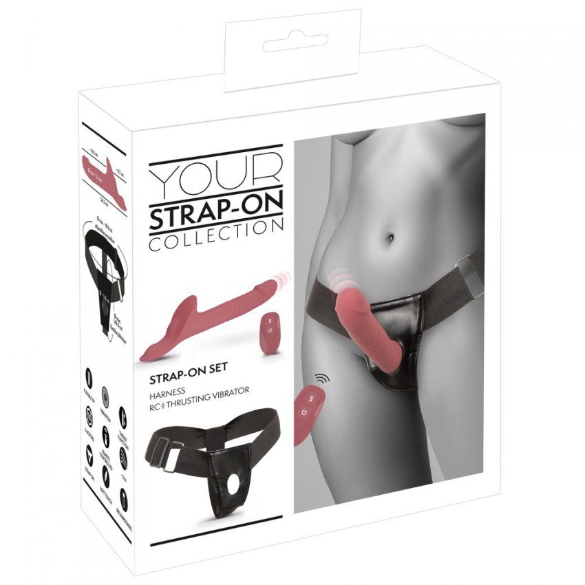Strap On Set CON VIBRACIÓN Y EMPUJE