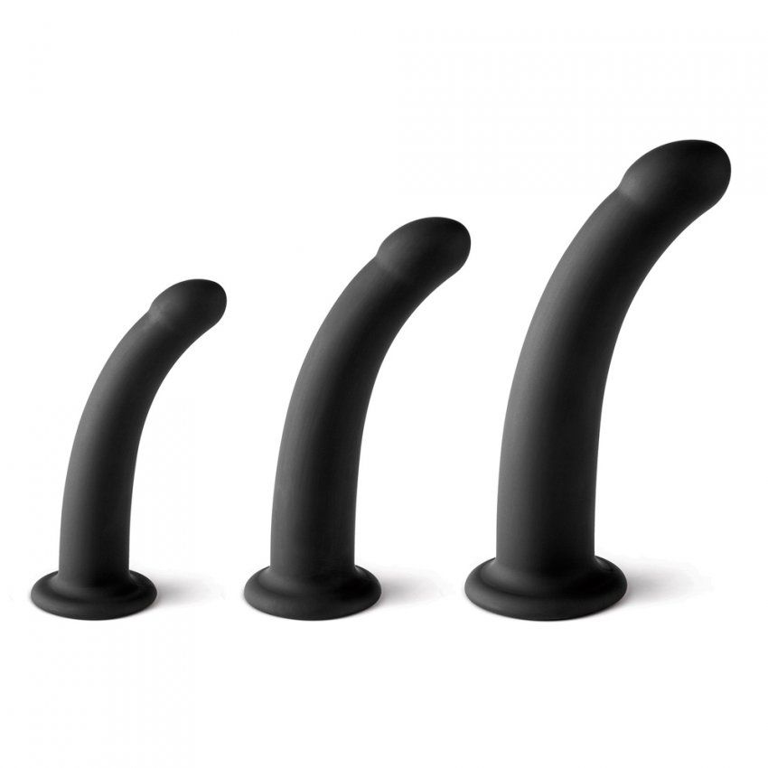 ARNÉS CON SET DILDOS NEGROS TALLAS S / M / L