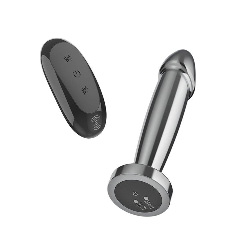 Plug metal forma de dildo