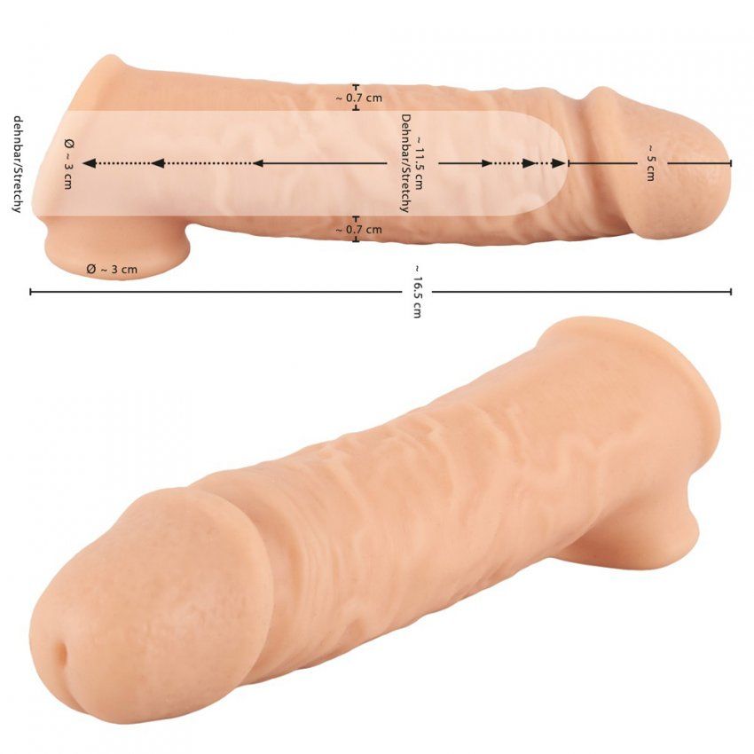Funda alargadora pene realística