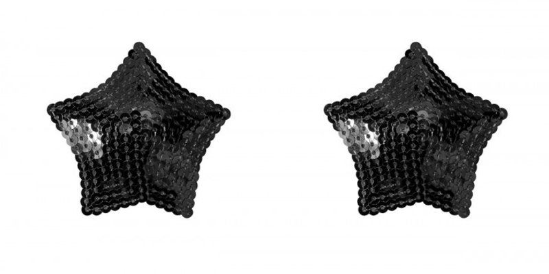 pezoneras estrellas negro lentejuelas burlesque