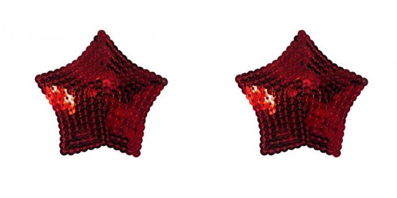 pezoneras estrellas rojo lentejuelas burlesque