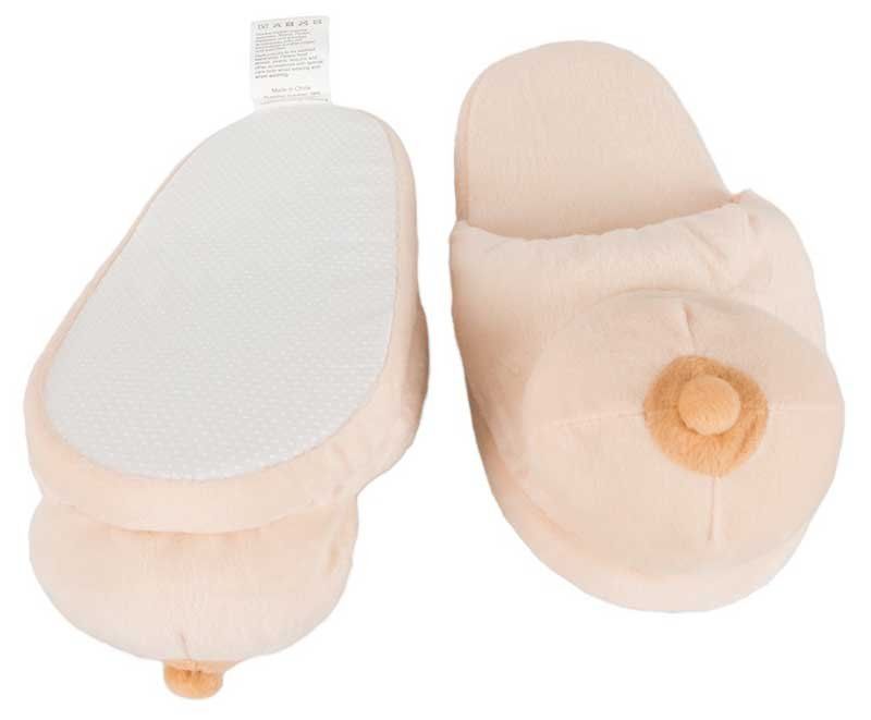 zapatillas peluche pechos