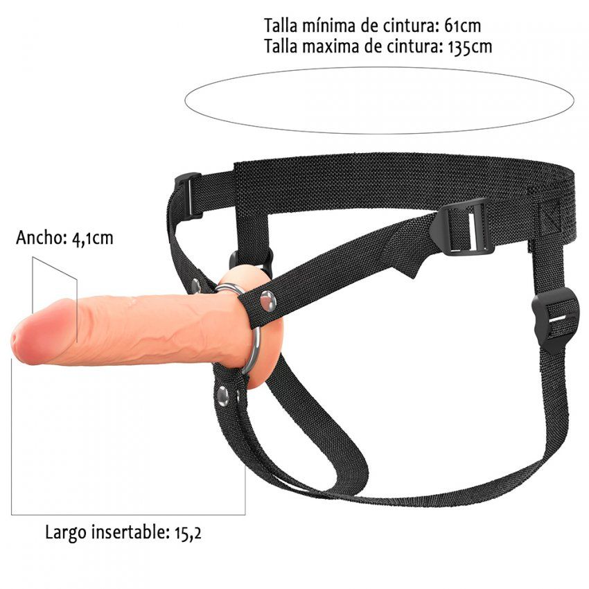 ARNÉS HUECO CON SILICONA DE DOBLE DENSIDAD