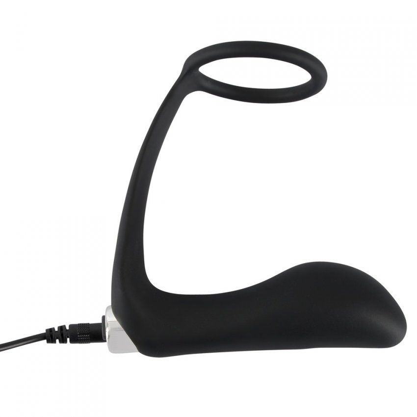 Plug prostático con vibración y anilla para el pene