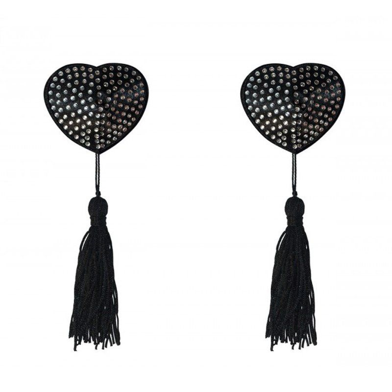 pezoneras corazon plata con flecos