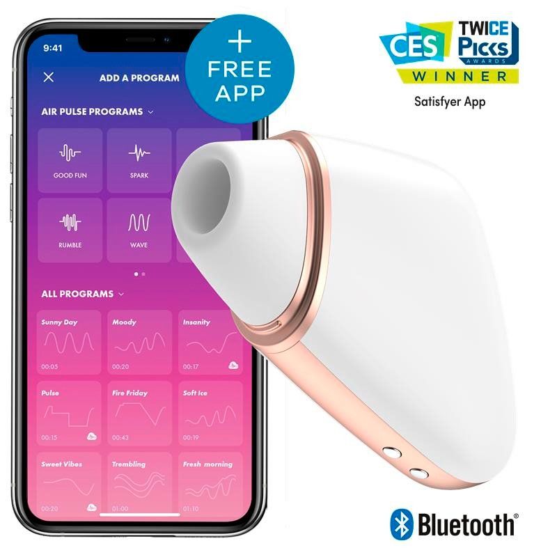 SATISFYER SUCCIONADOR LOVE TRIANGLE APP BLANCO de SEX QUALITY