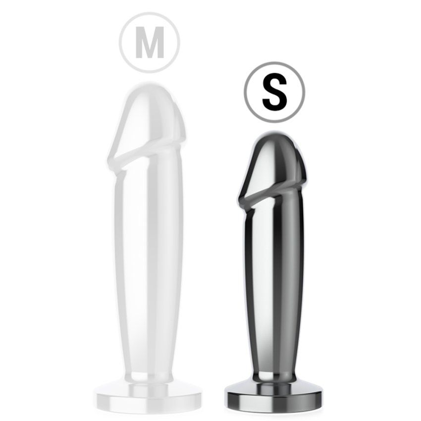 Plug metal forma de dildo