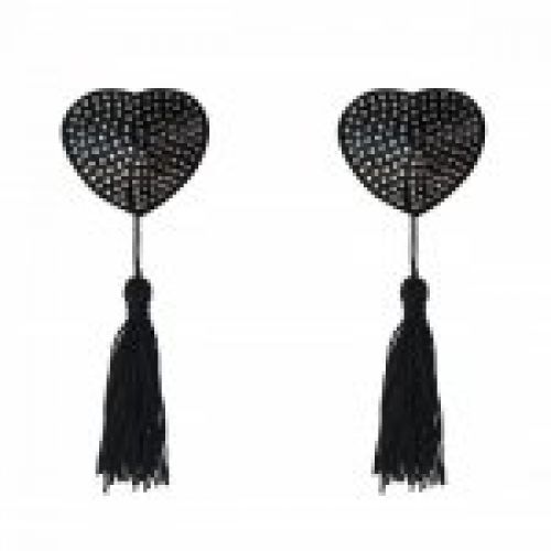 pezoneras corazon plata con flecos