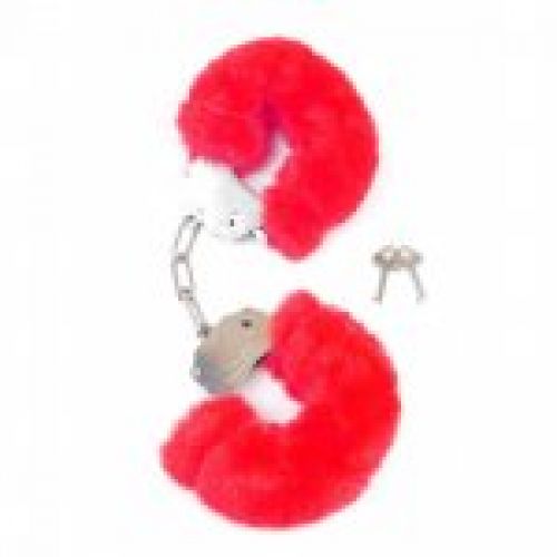 esposas rojas de peluche