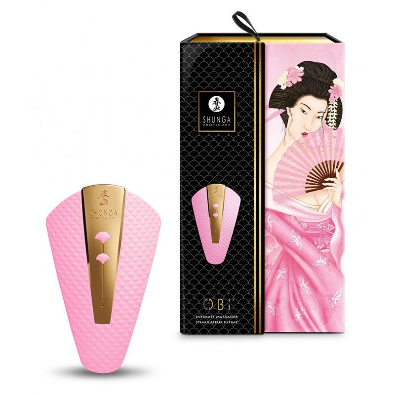 shunga vibrador masajeador obi rosa
