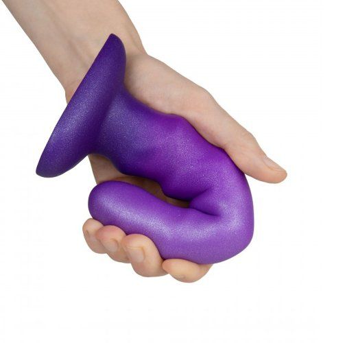 Dildo Flow Unicorn Plus Morado Silicona Líquida 17,5 x 3,5cm