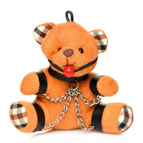 Llavero oso bdsm amordazado