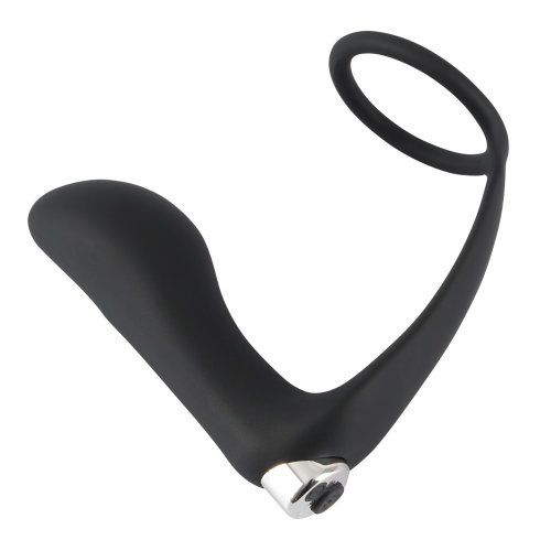 Plug prostático con vibración y anilla para el pene