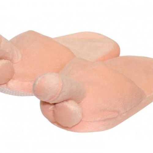 zapatillas penes peluche