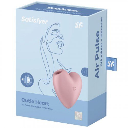 SUCCIONADOR SATISFYER CON VIBRADOR CUTIE HEART ROSA