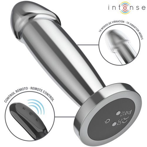 Plug metal forma de dildo