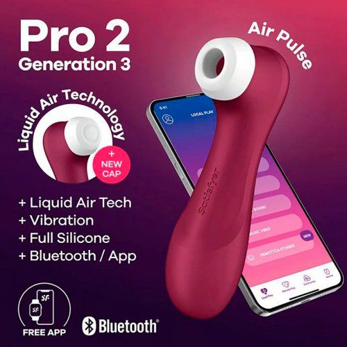 SATISFYER PRO 2 GENERATION 3 APP VINO de SEX QUALITY en OVIEDO, Asturias. Consulte nuestro catálogo
