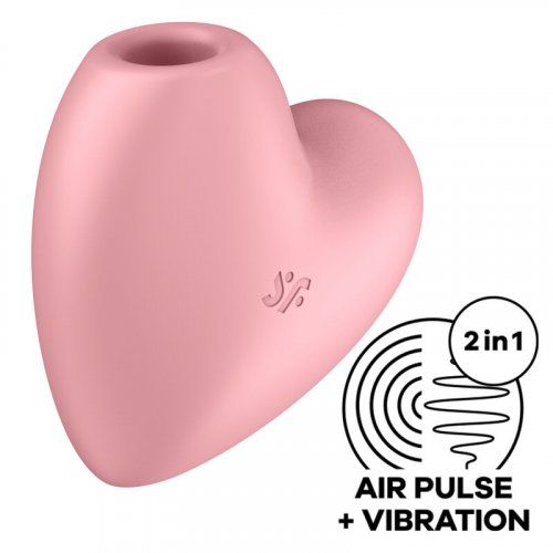 SUCCIONADOR SATISFYER CON VIBRADOR CUTIE HEART ROSA