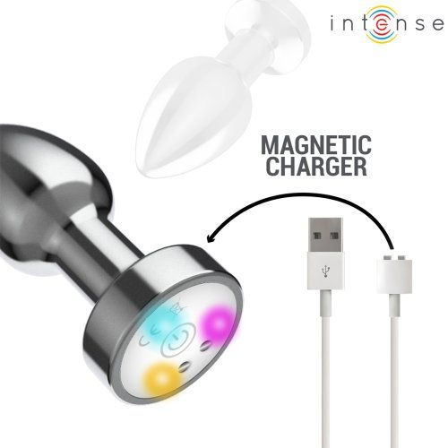 Plug metal con luz multicolor
