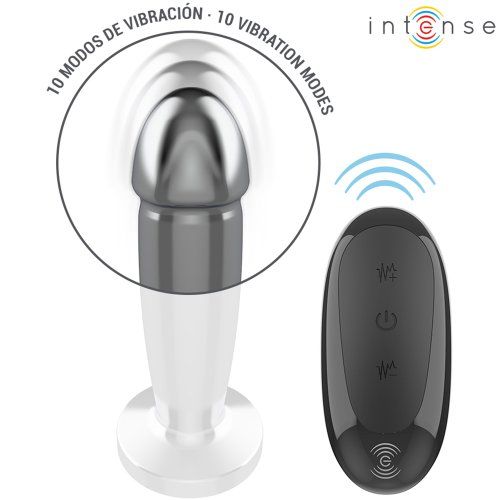 Plug metal forma de dildo