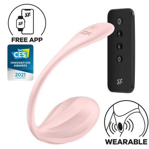 SATISFYER   RIBBED PETAL ESTIMULADOR PUNTO G CONTROL REMOTO ROSA APP GRATUITA